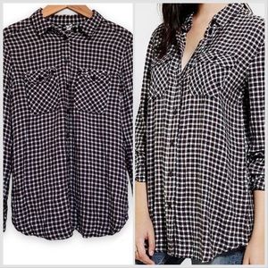 BDG Urban Outfitters Plaid Flannel Shirt Size Small‎ Western Equestrian Grunge